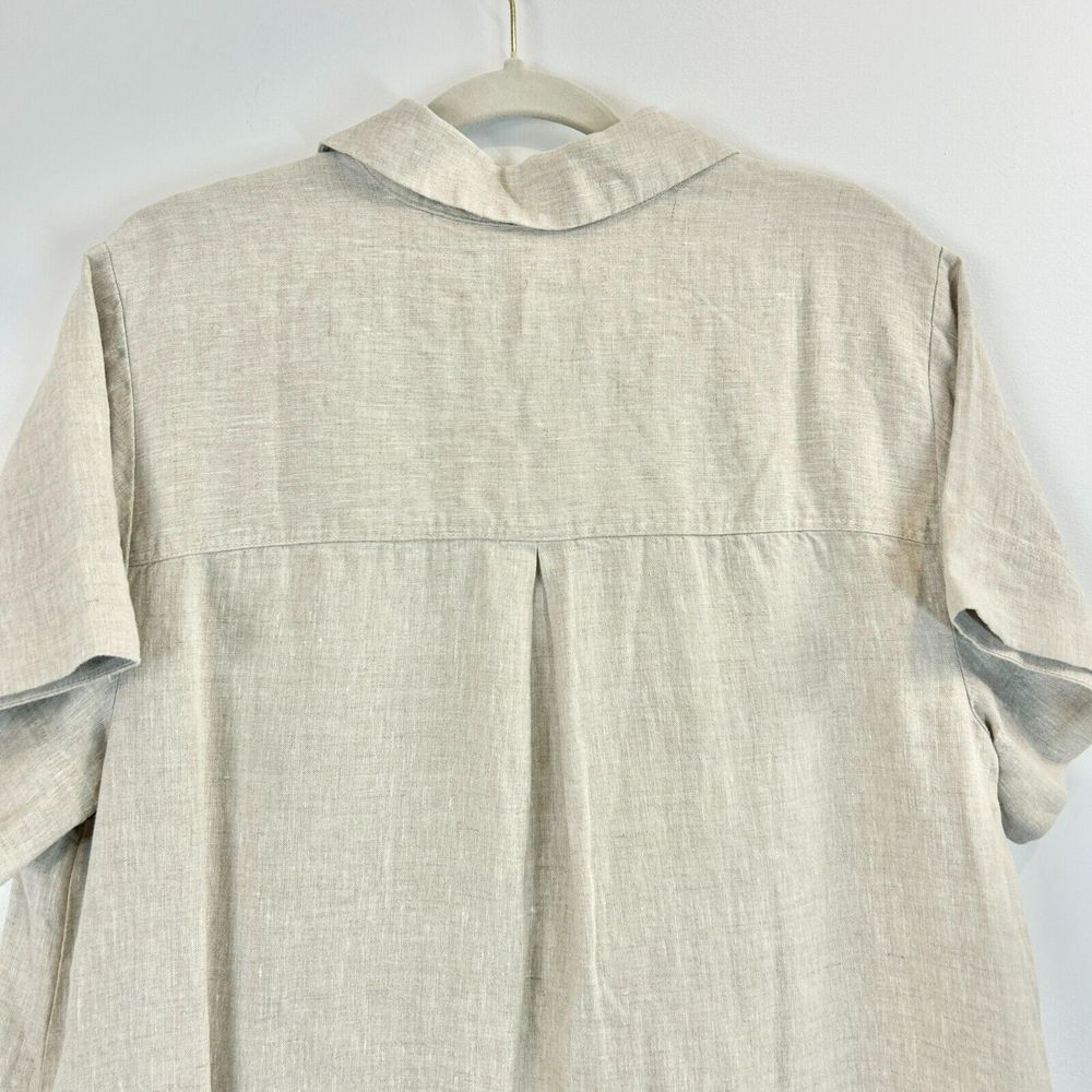 Madewell Mini Dress Womens XL V-Neck 100% Linen Boho Classic‎ Casual Preppy Chic - Picture 6 of 13